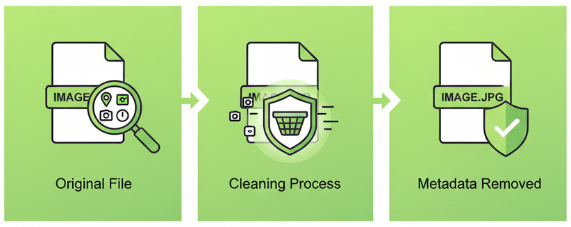 Exif cleaning process